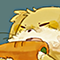 月を眺めるロップコャー