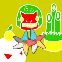 ★五芒星狐桔狐紋-200